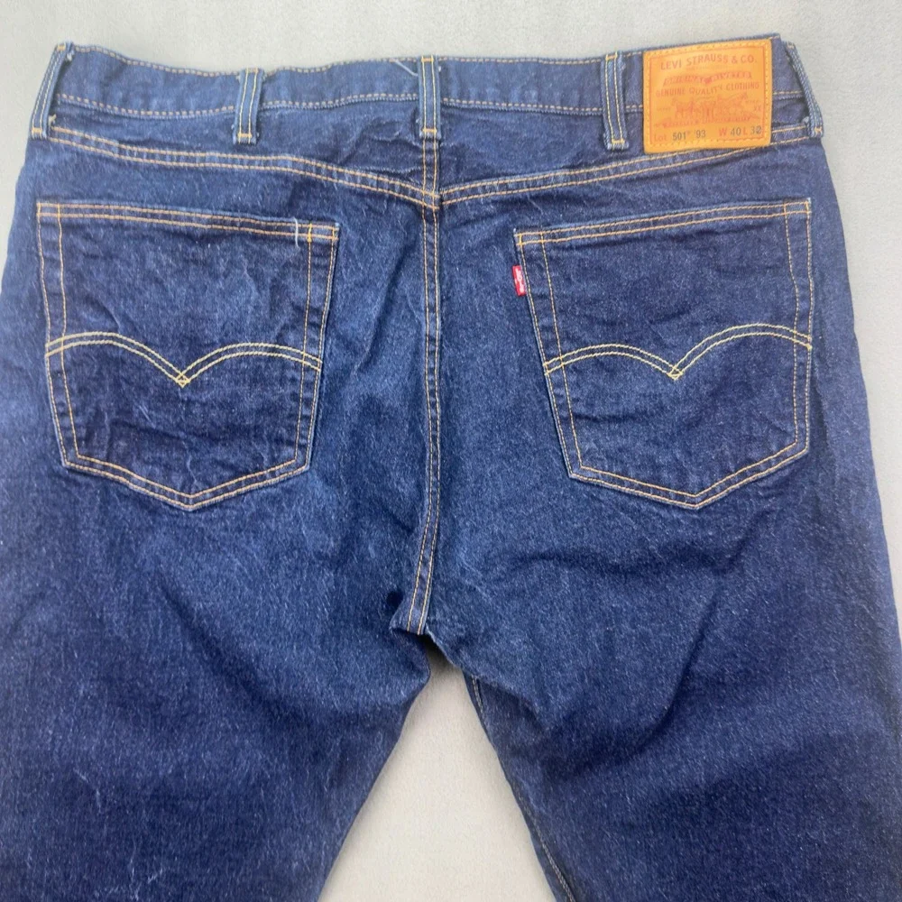 Levis 501 93 Straight Leg Jeans 40x29 Dark Wash Blue Denim 79830-0241